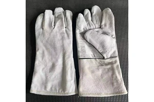 YIQUAN High-quality Durable Anti-Slip Heat Resistant Red Cowhide Leather Welding Gloves For Industrial Use