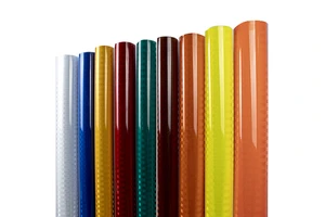 Prismatic Reflective Sheeting Self Adhesive & Untearable White Color Round Shape for Road Traffic Signs