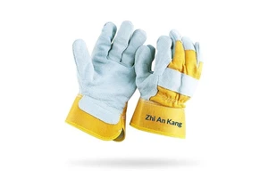 Cowhide Electric Welding Gloves Wear-Resistant High-Temperature Resistant Labor Protection Welding Work Gloves Stock