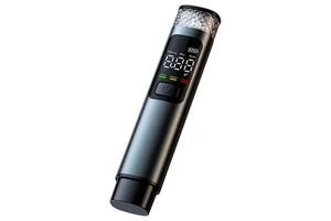 2-in-1 Portable High Precision LED Indicator Test Alcohol Tester Breathalyzer Breath Detector With Safety Hammer Window Breaker