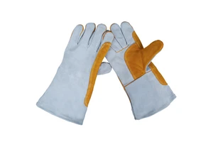Shielded Cowhide Welding Gloves Wear-Resistant Heat-Insulated Scald-Proof High-Temperature Resistant Soft Thickened 45cm Gloves