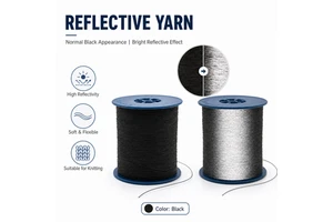 Dark Brown Reflective Yarn High Visibility Safety Textile Yarn