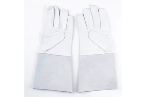 Long Leather Anti-cut Anti-Heat Smooth Welding Gloves with Customized Color for TIG/MIG Welding and Work
