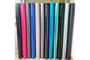 Carlas Car Vinyl Wrap Film Roll Satin Chrome Vinyl Wrap Self Adhesive Vinyl Car Sticker Lighting Metal Film/Satin Metallic Film