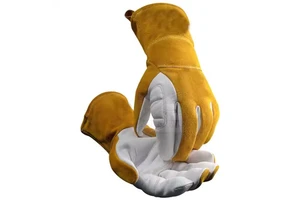 High-Quality Heat-Resistant Cow Leather Welding Gloves for Industrial Use