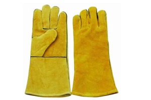 Heavy Duty Elbow-Length Safety Gloves Heat Resistant Leather for Arc Welding Outdoor Industrial Work and Hand Protection