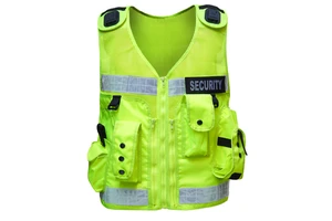 Safety High Visibility Reflective Work Vest for Men Women Customized Color Logo Multifunctional Pockets 100% Guard Uniform