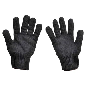 Black Stainless Steel Mesh Cut Anti-tactical Gloves