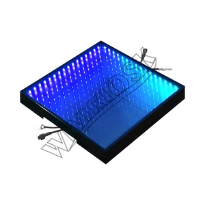Supershow 3D Infinity Mirror LED Dance Floor Tiles RGB Light up Stage Platform for Night Clubs and Events