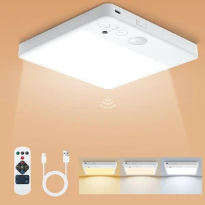 LED Sensor Night Light with Three Color Temperature Remote Control LED Lamp for Shower Stall/ Closet /Stairway/ Hallway