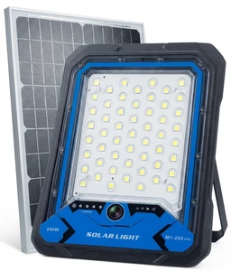 200W Solar Security LED Flood Light with AI 4MP Camera, App/Remote Control, Radar Sensor, Outdoor Garden Lamp 6000K Daylight