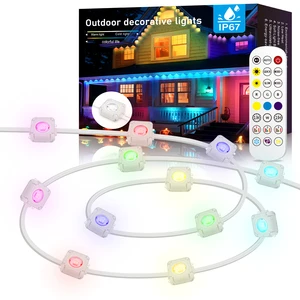 Outdoor Waterproof Full-color Lighting Eaves Light White 100 Feet Outdoor Christmas House Eaves Decoration With Remote Control