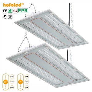 IP66 150LM/W 3CCT 3Watts Selectable Linear High Bay Light 100W 150W 200W 240W 300W Power Adjustable LED Workshop Linear Light