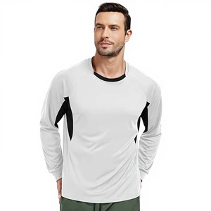 2025 Men's Sporty Solid Quick-drying Sleeve Cuff Sun-protective Clothing All-match Sports Leisure Color Matching Marathon