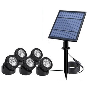 Submersible Solar Pond Light LED Landscape Spotlights Underwater Night Lights for Fountain Pool Waterfall Fish Tank Aquarium