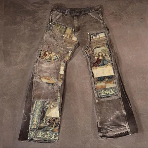Wholesale Custom-made Eco-Friendly Color Fade Proof Mid Waist Dark Wash Wide Leg Casual Men's Denim Jeans 100% Cotton Autumn
