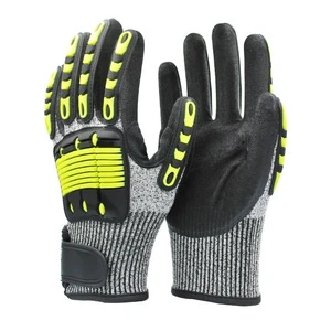 SONICE HPPE TPR Cut Resistant Anti-static Breathable Mechanic Industrial Work Rescue Impact Safety Gloves