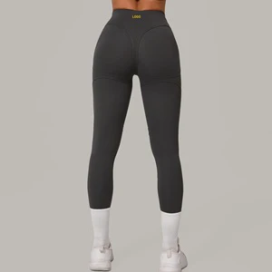Women's High Waist Elastic Push-up Gym Yoga Leggings XS-3XL Breathable Polyester Spandex/Nylon Patchwork Pants for Fitness Yoga
