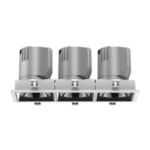 Becoled Aluminum Three Head Grille Light 3x6W 2700K-4000K Modern Linear Mounted Downlight Recessed LED Dimmable Hotel Lighting