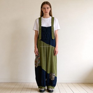 Custom Women's Asymmetrical Patchwork Two Tone Overalls For Ladies