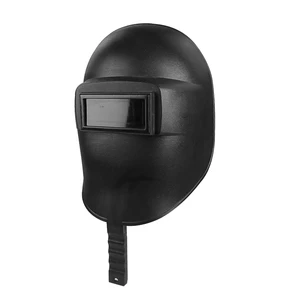 Black Welding Face Shield PP Material With Glass Lens Heat Resistant Full Face Protection for Arc Welding Construction Use