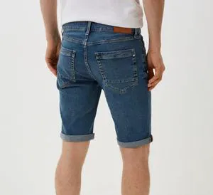 Latest Men's High Quality Customized Washed Denim Jean Shorts Solid Pattern Casual Eco-Friendly Breathable