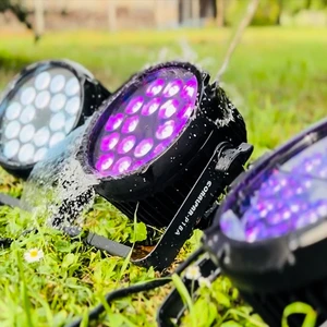 Heavy Duty Aluminum 18x12W RGBWA UV LED DMX512 6in1 IP65 Outdoor Stage Light For Church Theater