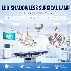 LED Shadowless Surgical Lamp Ceiling Mounted Operating Room Light High Brightness Adjustable Medical Lighting CE Certified