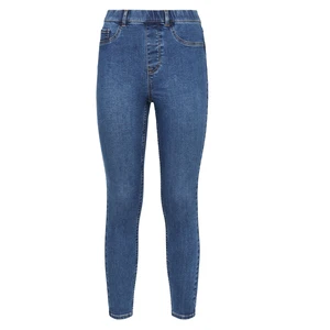 Wangsheng OEM Women's Breathable Mid Eco-Friendly Solid Waist Straight Casual Denim Jeans Light Weight Winter Hot Selling