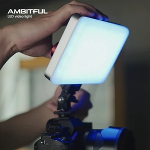 Ambitful 17.5cm 15W VL15B VL15C RGB Full Color Led Video Panel Light for Gopro Tiktok Photo Shooting Small Photography Light