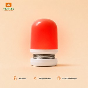 Yarrae New 625~630nm Red Color LED Night Light USB Rechargeable Press Control 3 Brightness Night Lamps For Bedroom