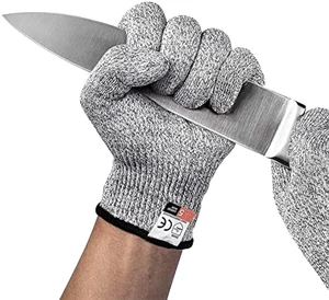 CE EN 388 4543 Level 5 Anti-Cut Anti-Static Anti-Slip Safety Kitchen Gloves 13G HPPE Cut Proof Cryogenic Resistant Gloves