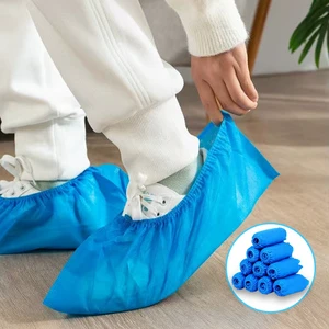 Disposable Elastic NonWoven Safety Shoe Covers Shoe Cover with ElasticThickened Durable Non-slip (A Pack of 100 Pieces )