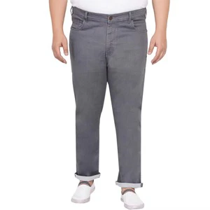 Men's Denim Jeans Plus Size Pencil Pants High Rigid Distressed Straight Leg Vintage Winter Washed Custom Wholesale Export