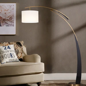 Modern Luxury LED Floor Lamp E26 Black Iron Contemporary Nordic Design Adjustable Height Warm White Light Large Size for Living