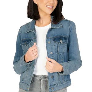OEM Clothing Hot Selling Women's Denim Jacket Vintage Denim Jeans Jackets Jeans Coat Fashion Women's Clothes for Autumn