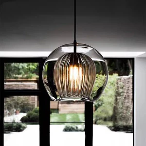 Modern Glass Sphere Pendant Light Creative Personalized Chandelier for Hotels Bedroom Dining Room Adjustable Height LED High