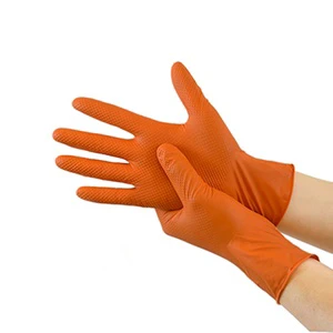 8 Mil Nitrile Gloves Disposable Nitrile Gloves Colors Orange Heavy Duty Industrial Nitrile Gloves Wholesale