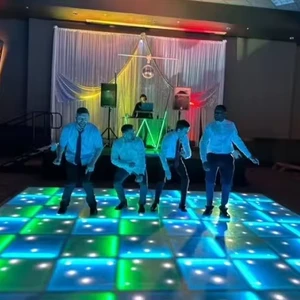 3D Infinity Mirror LED Dance Floor with RGB Lighting Sound-Reacting Modes for DJ Stage Wedding & Party Rentals for Landscape Use