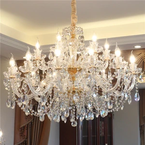 Luxury Lamp Modern K9 Crystal Chandeliers for Living Room Wedding Decor Glass Pendant Light for Hotel Indoor Lighting