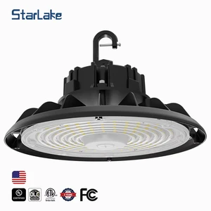 Factory Direct Stock In USA IP65 UL ETL Multiple Power CCT Selection Highbay 100W-400W Warehouse UFO Led High Bay Light