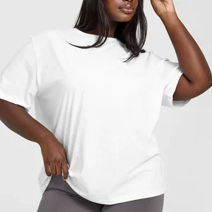 Stylish Plus Size Women's Oversized T-Shirts 100% Cotton Breathable High Quality