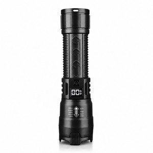 High Strong Power Led Tactical Flash Light Torch Ultra Bright IP54 Adjustable Focus 200-300M Beam USB Charging Camping Fishing