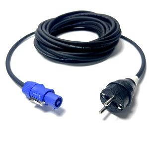 ABCCABLS Blue Plug for Beam Light and Headshaking Light Stage Lighting Accessories European Standard Audio Power Cord Zhejiang