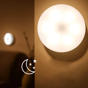 LED Motion Sensor Night Light Wireless Stairs Cabinet Light Bedroom Wall Lamp for Cupboard Toilet Wardrobe Home