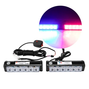 Wired Control 12V 12W Car Grille Lights with Multiple Flashing Indicator Lights for Universal Vehicle