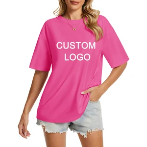 Premium Casual Graphic Tees Plus Size Ladies Tops Tshirt Basic Blank T-Shirt Womens Oversized Loose Fit T Shirts