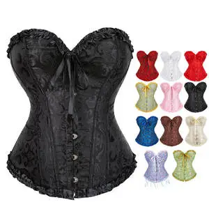 Chuangerm In Stock 2026 Hot Selling Vintage Bustier Top Lace Bow Slim Fit Body Waist Cincher FIshbone Women Shapewear Corset Top