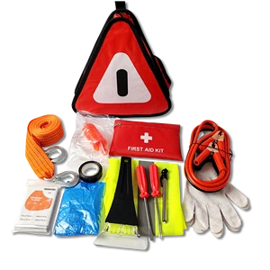 Bulk Goods Car Emergency Kit Outdoor Survival Safety Roadside Repair Tools Oxford Cloth Material Red Color 1 Year Warranty