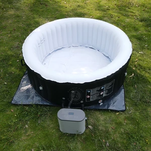 Factory Price 4-6 Person Inflatable Hot Spa Tub Outdoor Spa Pool with LED Lights for Backyard Family Party